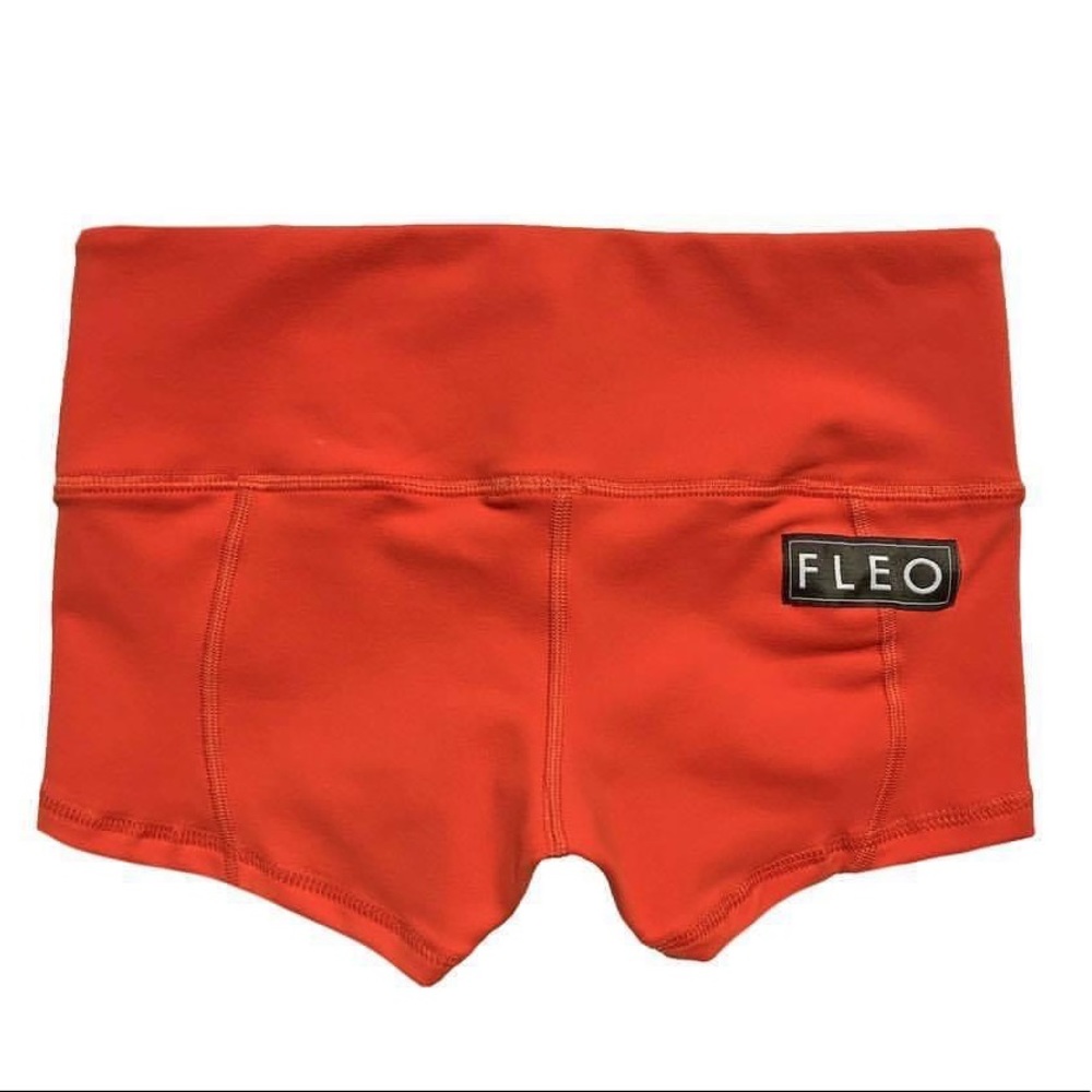 Fleo Orange Crush Contour Low Rise Shorts - Picture 1 of 5